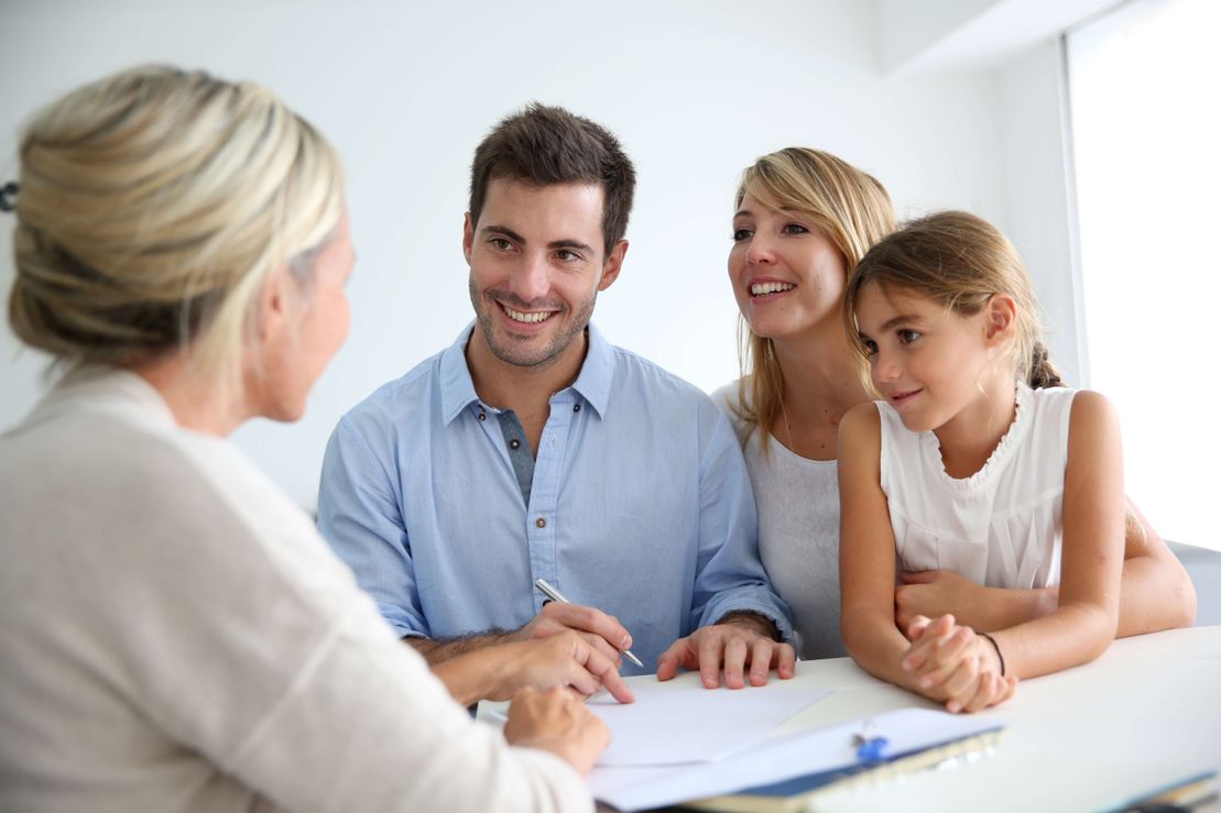 Family Receiving Financial Advice